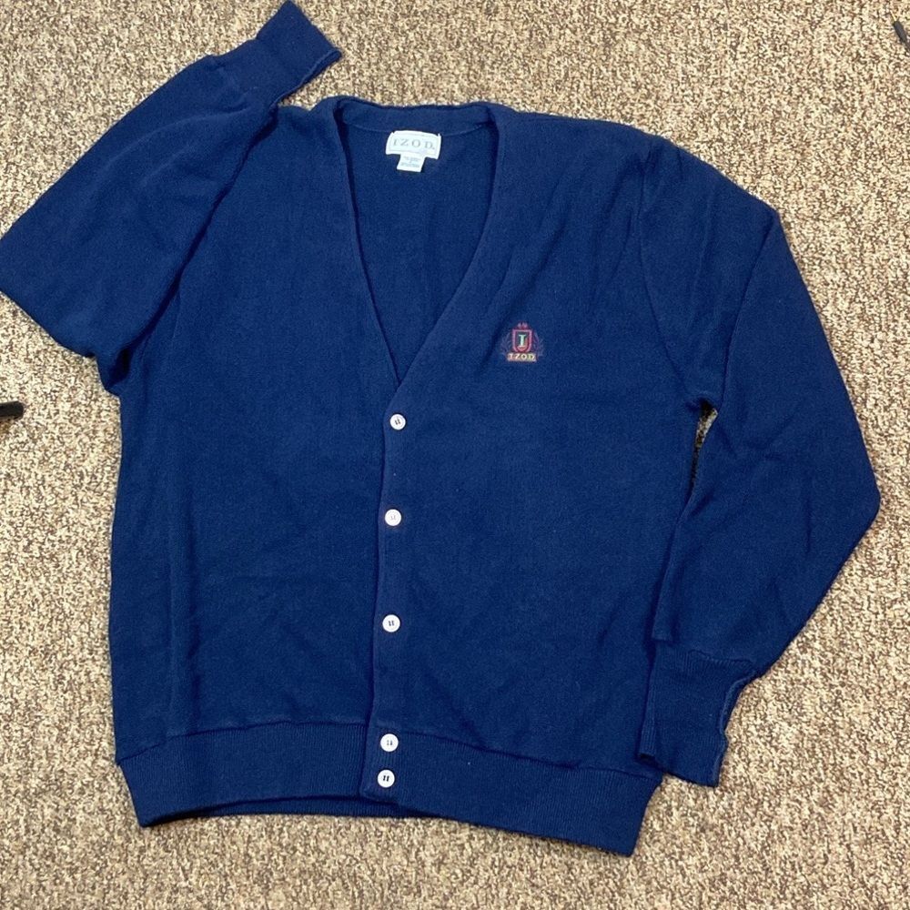 VINTAGE IZOD CARDIGAN MEN'S SWEATER